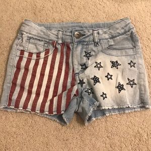 Target girls american flag shorts size L